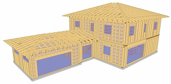 digitales Modell eines Hauses